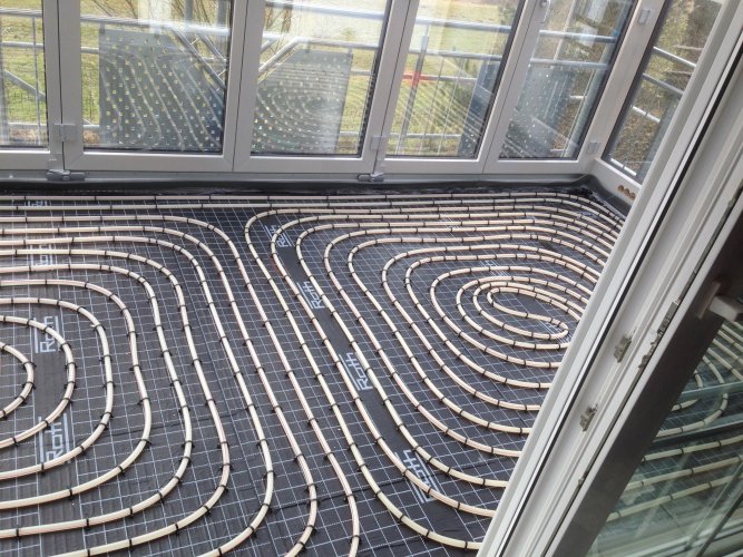 Wintergarten Fußbodenheizung