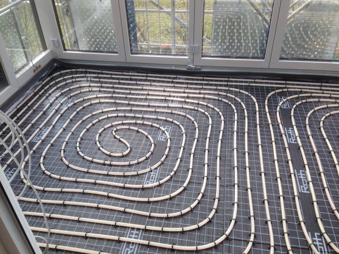 Wintergarten Fußbodenheizung